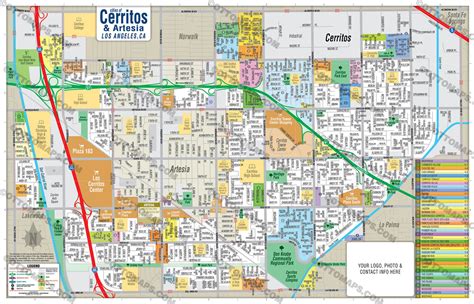 Cerritos Map with Artesia, Los Angeles County, CA – Otto Maps