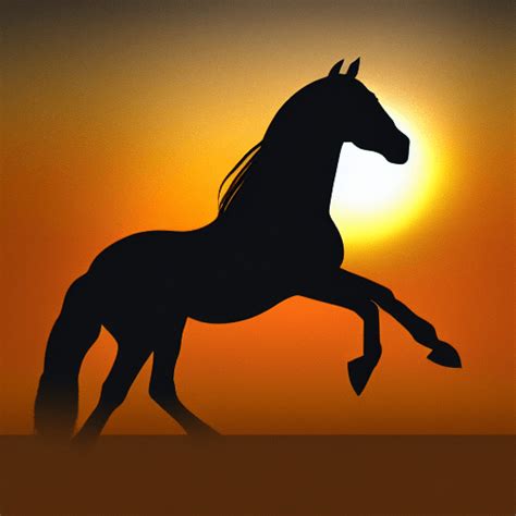 Horse Sunset Silhouette · Creative Fabrica