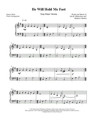 "He Will Hold Me Fast" Sheet Music - 6 Arrangements Available Instantly - Musicnotes