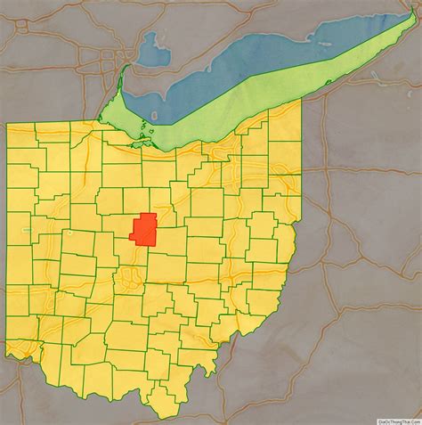 Map of Morrow County, Ohio - Địa Ốc Thông Thái