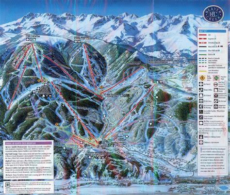 Beaver Creek Piste Map / Trail Map (high res.)