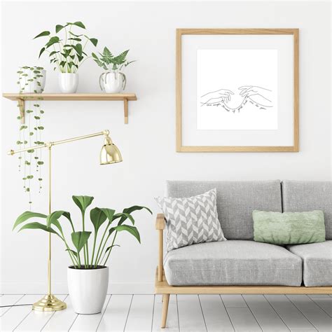 Invisible String Art Print Wall Art Digital Illustration - Etsy