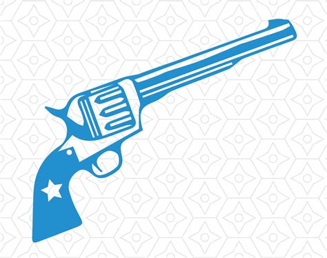 Western Six Shooter Gun Decal, SVG, DXF and AI Vector files for use ...