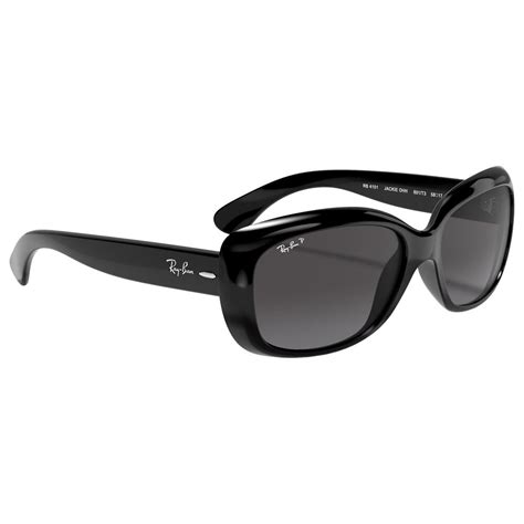 Ray-Ban Jackie Ohh Sunglasses with Grey Lenses in Polished Black | NFM