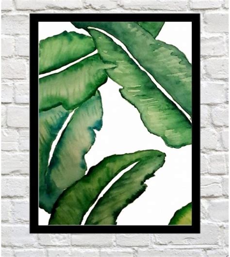 Tropical Banana Leaf Art Print DOWNLOADABLE PRINT