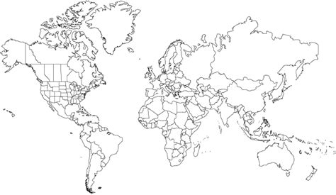 blank world map with states at DuckDuckGo | World map, Blank world map ...