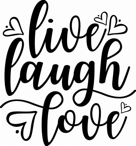 Live Laugh Love Calligraphy Quotes Doodles