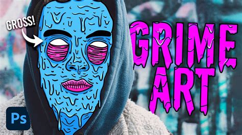 Grime Art Photoshop Tutorial - How to Make These Gross Portrait Doodles ...