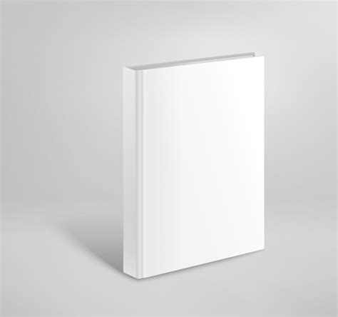 Premium Vector | 3d blank hardcover book vector mockup. Paper book template