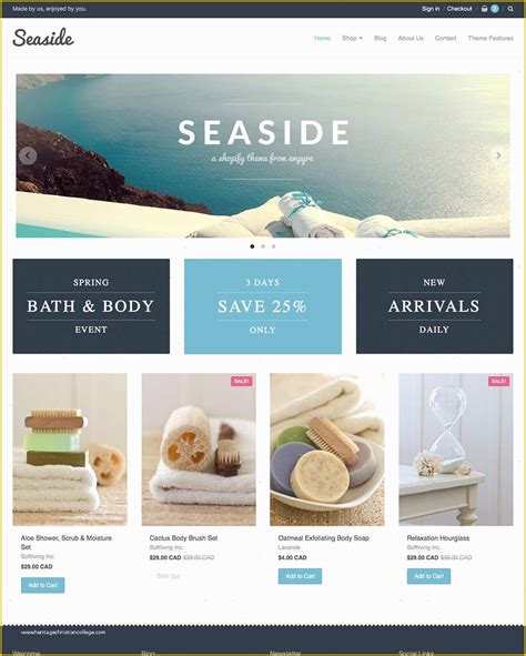 Free Shopify Templates Of Seaside theme Providence E Merce Website Template ...