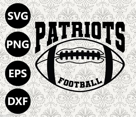 Patriots Football Silhouette Team Clipart Vector Svg File for Cutting With Cricut, Sublimation ...