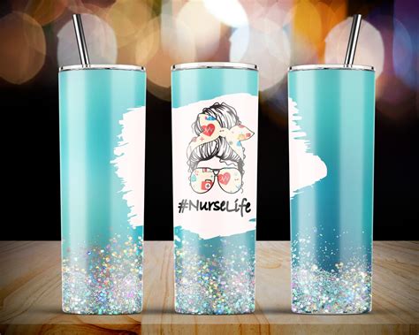 Nurse Life Tumbler Sublimation 20 Oz Skinny Tumbler Designs | Etsy