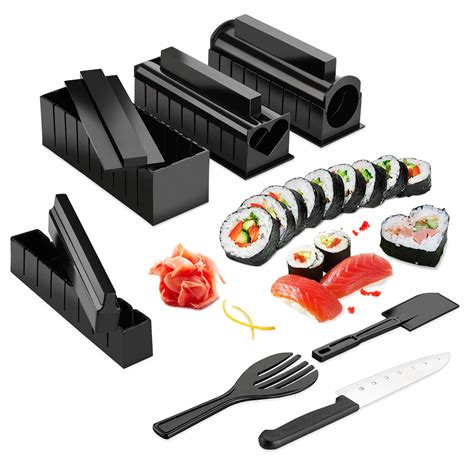 Sushi Maker Kit, AGPtek 11pcs DIY Sushi Making Kit Roll Sushi Maker ...