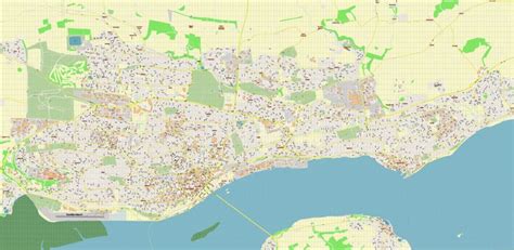 Dundee UK Map Vector City Plan High Detailed Street Map editable Adobe ...