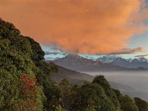 View To Machhapuchhre Mountain In Nepal Stock Image - Image of ...