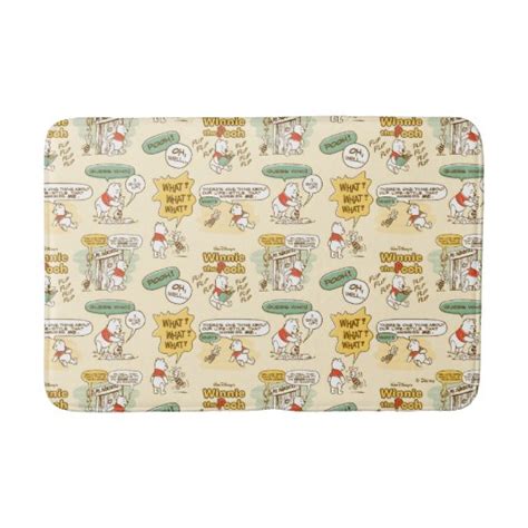 Winnie the Pooh | Comic Strip Style Pattern Bath Mat | Zazzle.com