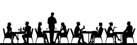 People Dining Silhouette Png