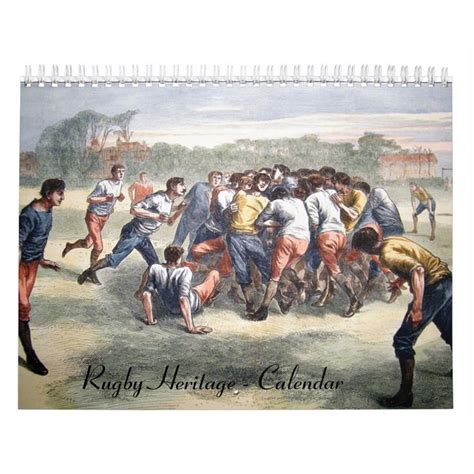 Vintage Rugby Calendar | Zazzle.com in 2021 | Calendar, Custom holiday ...