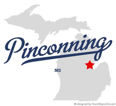 Map of Pinconning, MI, Michigan