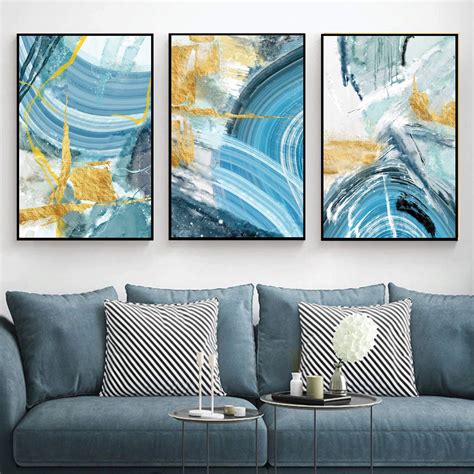 Blue Yellow Abstract Canvas | Abstract canvas, Canvas frame, Abstract