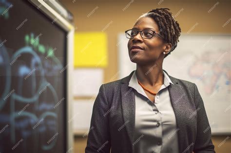 Premium AI Image | portrait of beautiful black mature business woman in ...