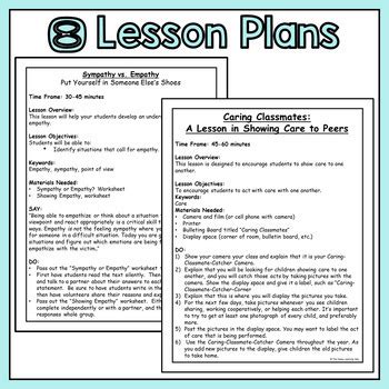 SEL Lesson Plans and Activities CARING AND EMPATHY BUNDLE | TPT