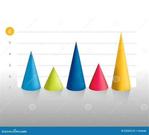 3D Cone Chart, Graph. Infographic Element Stock Vector - Illustration of process, creative: 63565123