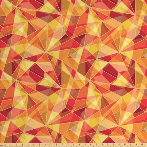 Abstract Fabric by The Yard, Mosaic Pattern with Fractal Triangle ...