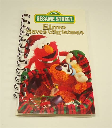 Sesame Street Elmo Saves Christmas Upcycled Spiral Bound