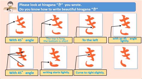 How to write beautiful hiragana "き" Pronunciations:(ki) - YouTube