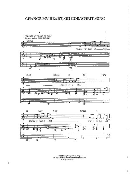 Change My Heart Oh God Sheet Music PDF (Vineyard Worship) - PraiseCharts