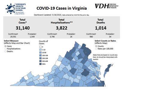 Virginia May 18 COVID-19 update: 5 new COVID-19 deaths reported; lowest per day increase since ...