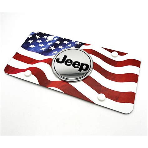 American Flag "Jeep" License Plate