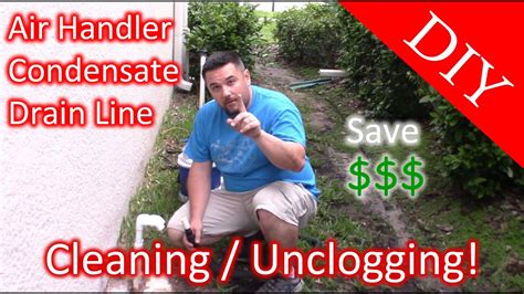 DIY: Air Handler Condensate Drain Line Cleaning / Unclogging!! Sucking ...