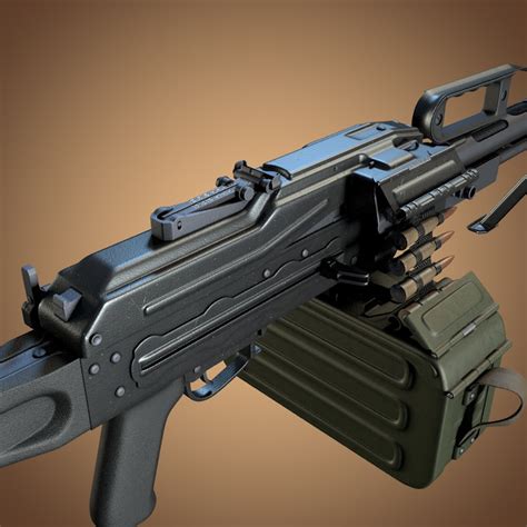 pkp pecheneg machine gun 3D Models - CGTrader.com