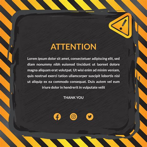 Attention Post Design Template 14473306 Vector Art at Vecteezy