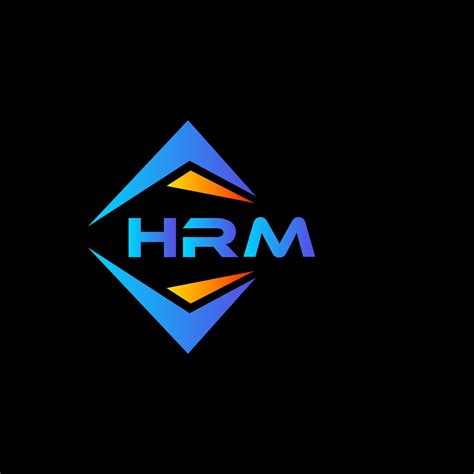 HRM abstract technology logo design on Black background. HRM creative initials letter logo ...