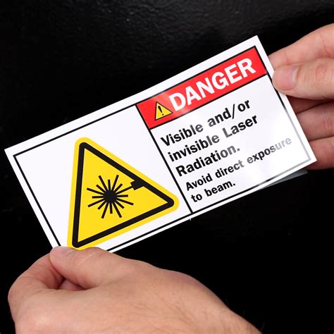 Visible Invisible Laser Radiation Avoid Exposure Label, SKU: LB-0393