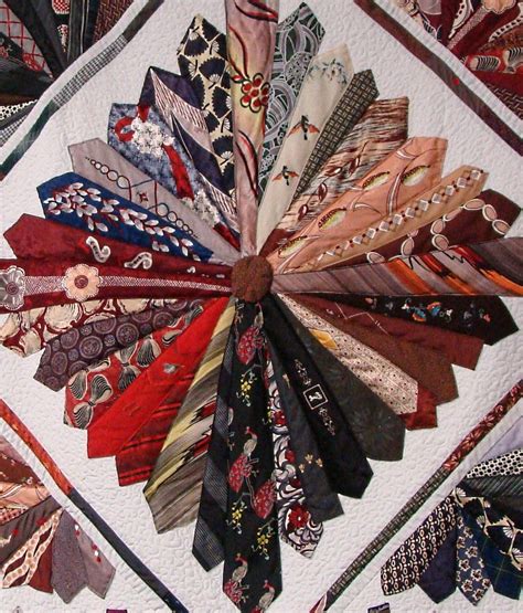 detail, Necktie quilt by Shirley Parsons, 2013 Nebraska State Fair. Photo by Sandy Slaymaker ...