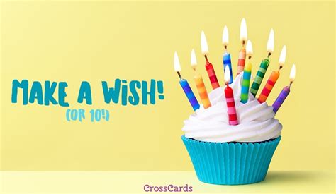 Make A Wish Happy Birthday Greeting Card Cards