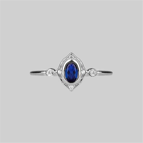 Detailed Royal Blue Quartz Ring By RegalRose