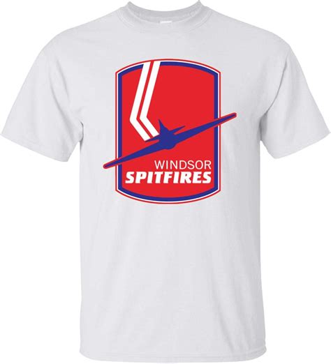 Windsor Spitfires, Retro, Ontario Major Junior, OHL, Hockey, Jersey Logo Men's T-Shirt,White,3XL ...