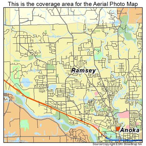 Aerial Photography Map of Ramsey, MN Minnesota