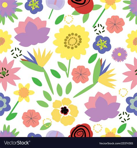 Trendy floral pattern fabric design with simple Vector Image