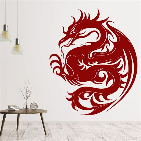 Dragon Print Decorative Wall Art Stickers Wall Decal