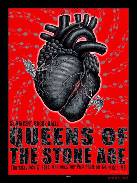 INSIDE THE ROCK POSTER FRAME BLOG: Emek Queens of the Stone Age Columbia Poster Release Details