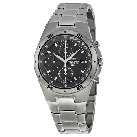 Seiko Titanium Chronograph Men's Watch SND419 - Titanium - Seiko ...