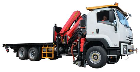 Flat Bed Crane Trucks - Manco Rail Hire