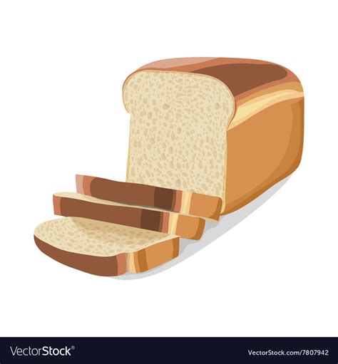 Wheat sliced bread icon cartoon style Royalty Free Vector