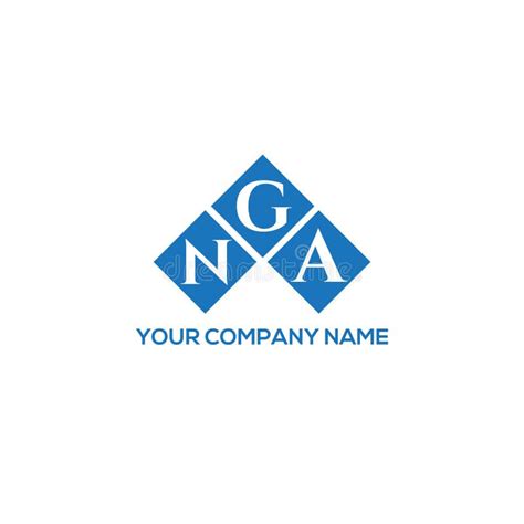 NGA Letter Logo Design on WHITE Background. NGA Creative Initials Letter Logo Concept Stock ...